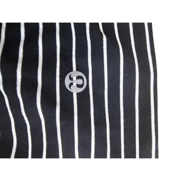 Lululemon Wunder Under Crop (High-Rise) *21" SZ 2 Stripe Black White - Picture 8 of 9